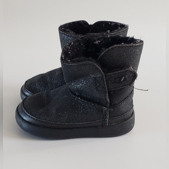 Ugg Toddler Black Sparkle Bootie Size 4 / 5 - Picture 1 of 10